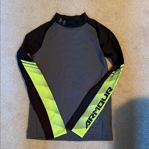 Under Armour Black and Neon Yellow Performance Top